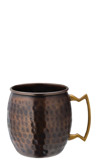 Utopia Aged Copper Hammered Round Mug 19oz (54cl) (Pack of 6)