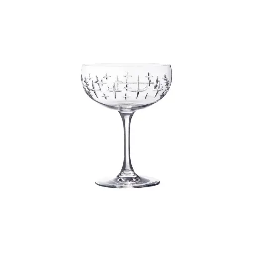 [244053] Degrenne NEWPORT TWIST Cocktail Glass/Ice Cup 28 cl (Pack of 6)