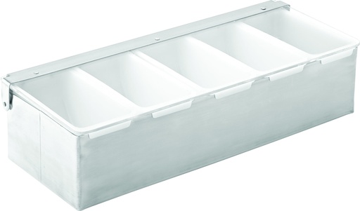 [F91103-000000-B01001] Utopia Condiment Holder - 5 Inserts 14.5" (37cm)