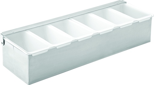 [F91104-000000-B01001] Utopia Condiment Holder - 6 Inserts 17.5" (44.5cm)