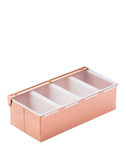 [F91161-000000-B01001] Utopia Copper Condiment Holder - 4 Inserts 11.75" (30cm)